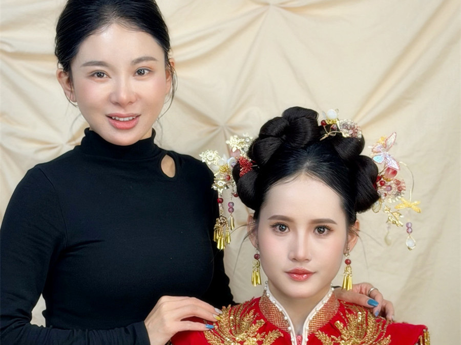 婚禮秀禾造型，南寧彩妝學(xué)校前十學(xué)員作品