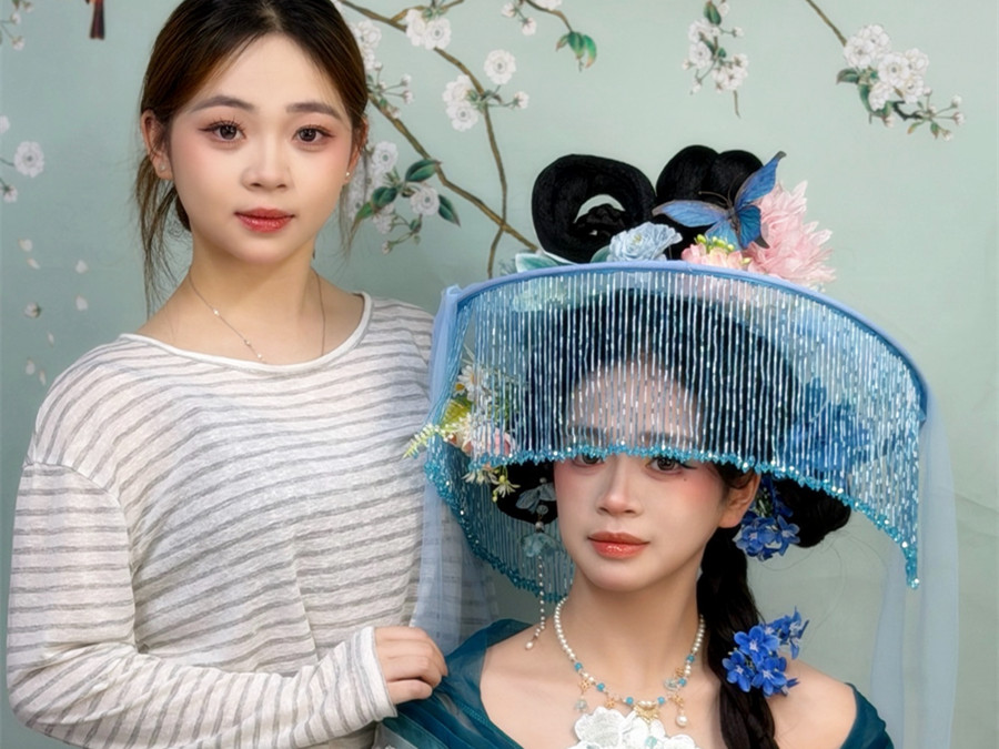 帷帽花神造型，南寧彩妝造型學校作品